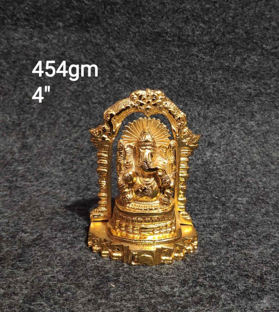 Small Brass Ganesh in Temple Arch