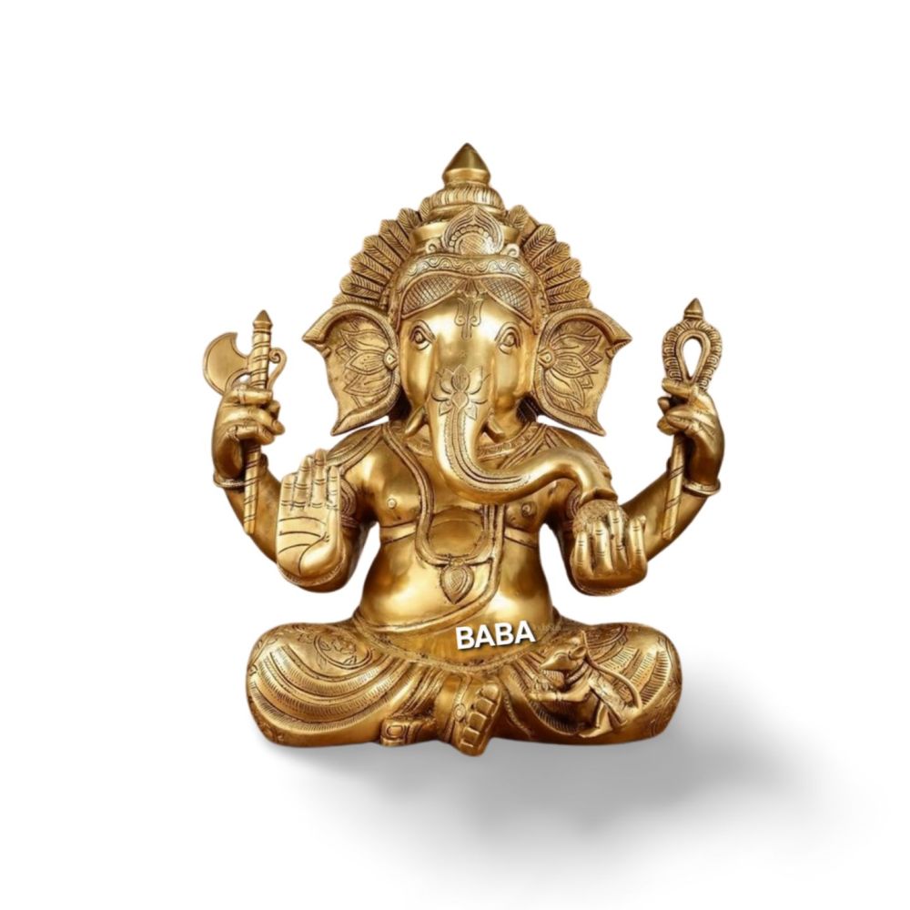 Brass Ganesha big 33 kg, 20" , Sf