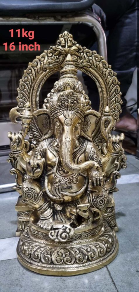Brass Ganesh 11 Kg 16" Inches