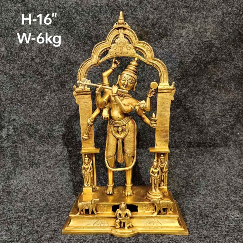 Brass Krishna Idol 6Kg 16''Inches