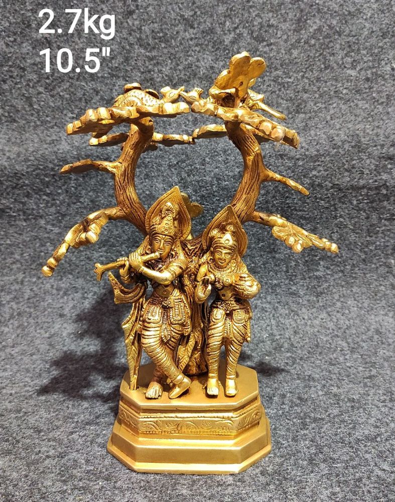Brass Krishna With tree 2.7Kg 10.5" Inches