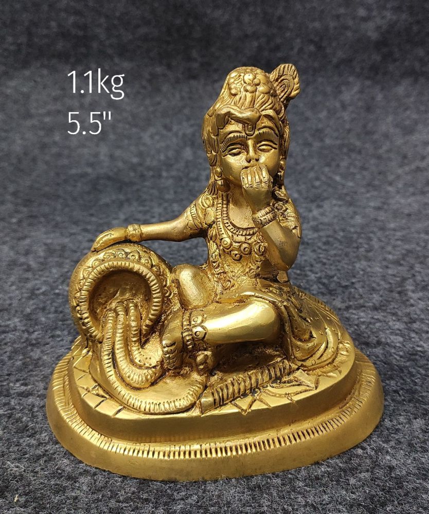 Brass Makhan krishna Idols 1.1 Kg 5.5" Inches