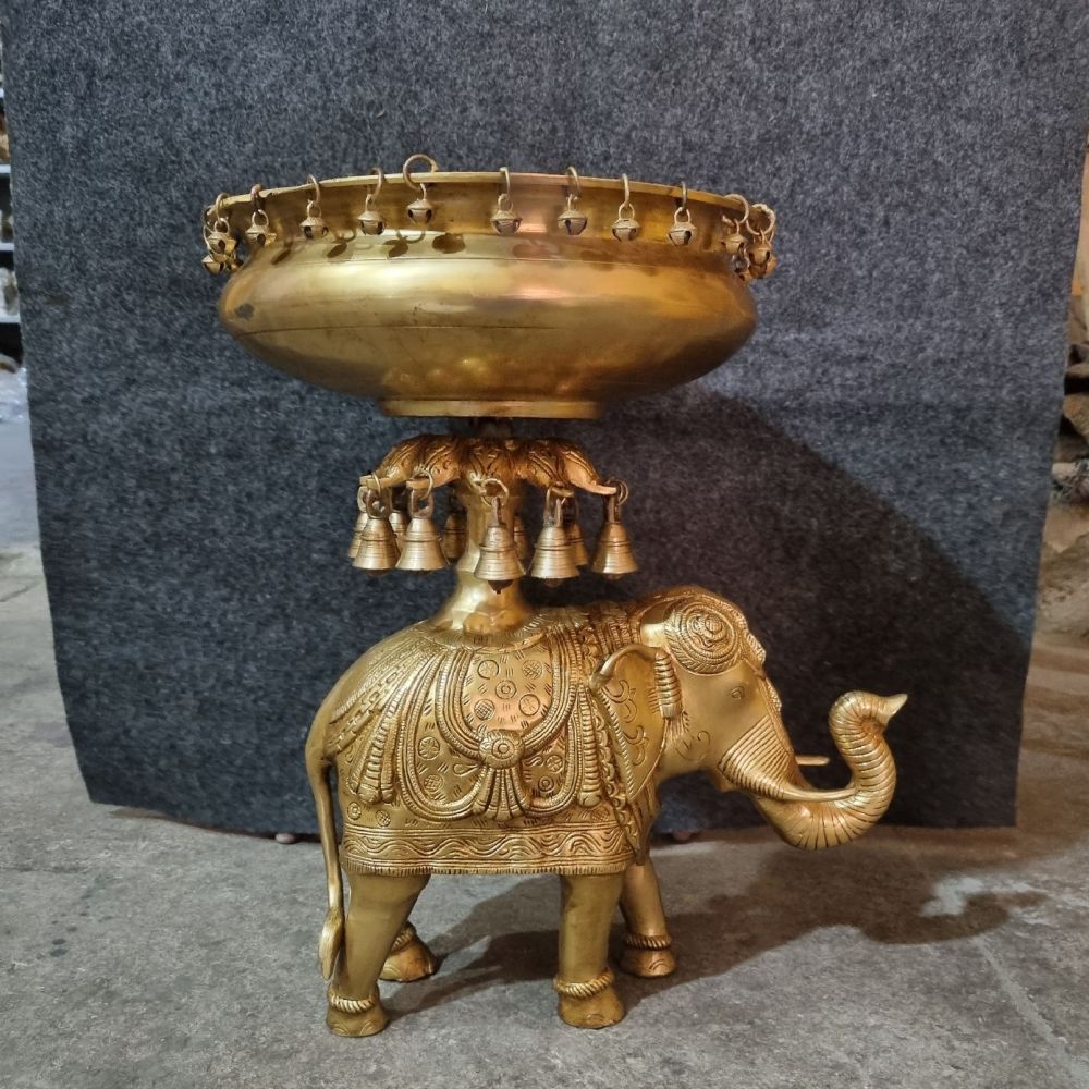 Brass Big Elephant Urli