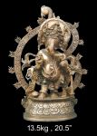 Brass Ganesh 13.5 Kg 20.5" Inches