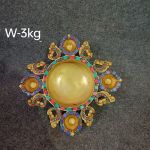 Brass Four Diya Urli. 3kg
