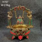 Brass Ganesha Jhula Urli 2.9kg, 10''