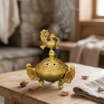 Brass Peacock Dhoop Burner & Incense Holder (6 Inch / 700g) – photo 2