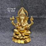 Brass Ganesh SF 13.2 Kg 15" Inches