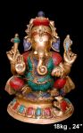 Brass Ganesh 20 Kg 22" Inches – photo 2