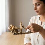 Handheld Brass Royal Aarti Diya with Handle (4 Inch / 800g) – photo 1