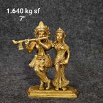 Brass Radha Krishna Idol 1.640 Kg 7''