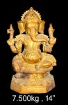 Brass Ganesh 7.500 Kg 14" Inches
