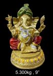 Brass Ganesh 5.300 Kg 9" Inches