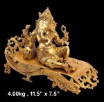 Brass Ganesh Sitting 11.5 Kg 7.5" Inches