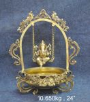 Brass Urli Jhula Ganesh. 10.7kg, 24'' – photo 3