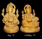 Brass Ganesh 5 Kg 4.5 Kg 11" Inches