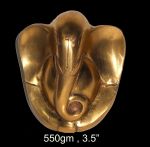 Brass Wall Hanging Ganesh 550 Gm 3.5 " Inches