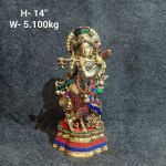 Brass Radha Krishna 5.100Kg 14"Inches