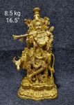 Brass Radha With Cow Idols 8.5 Kg 16.5" Inches