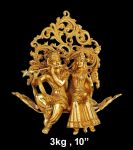 Brass Radha Krishna idol 3Kg 10"Inches