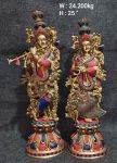 Brass Radha Krishna Idol 24.200Kg 25"Inches