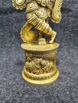 Brass Krishna Playing Flute on Pedestal, Superfine – photo 2
