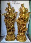 Brass Radha Krishna Idol 100Kg 42"inches