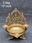 Brass Ganesh Diya Urli. 3.5kg, 13''