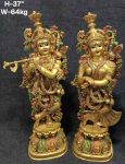 Brass Radha Krishna Idol 64kg 32''