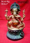 Brass Ganesh 10 Kg 16.5" Inches