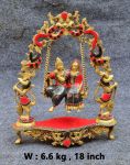 Brass Radha Krishna Jhula 6.6Kg 18"Inches