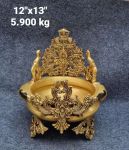 Brass Elephant Jali Urli. 6kg, 12''*13'' – photo 2