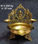 Brass Laxmi Diya Urli. 3.5kg, 13'' – photo 2