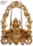 Brass Ganesha Jhula Urli 12kg, 18''