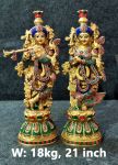 Brass Radha Krishna Idol 18Kg 21"Inch – photo 2