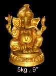 Brass Ganesh 5 Kg 9" Inches