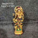Brass Krishna Idols 3.300Kg 13.3"