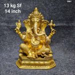 Brass Ganesh SF 13 Kg 14" Inches