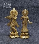 Brass Radha Krishna 1.600Kg 7''inches