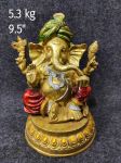 Brass Ganesh 5.300 Kg 9" Inches – photo 2