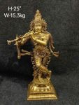 Brass Krishna Idol 15.300Kg 25''