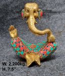 Brass Ganesh 2.200 Kg 7.5" Inches