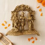 Brass Ram Darbar Statue with Ornate Arch (7.5" / 1.15 kg) – photo 2