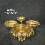 Brass Three Stape Urli 13kg , 11''*17'' – photo 2