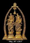 Brass Radha Krishna Idol 70Kg 45*29.5"Inches