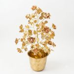 Handcrafted Brass Rose Tree in Pot (2 Ft / 750g)