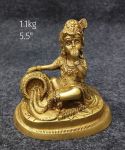 Brass Makhan krishna Idols 1.1 Kg 5.5" Inches
