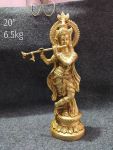 Brass Krishna Idols 6.5 Kg 20 '' Inches