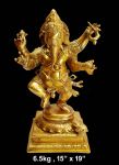 Brass Dancing Ganesh 6.5 Kg 15"x19" Inches – photo 2