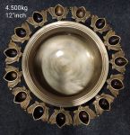Brass Multi Diya Urli. 4.5kg, 12''
